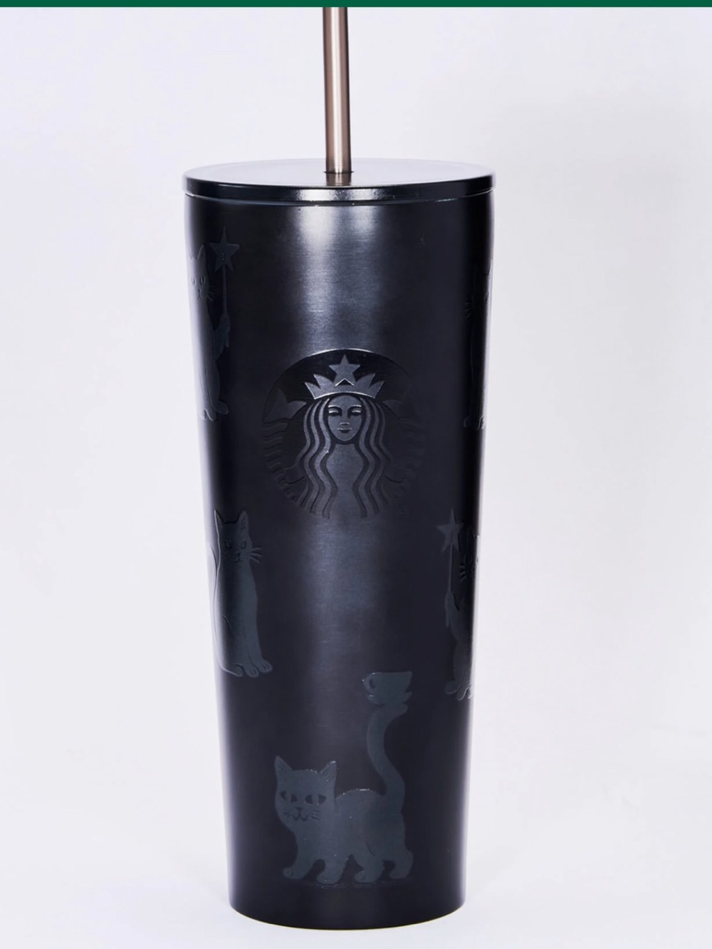 Starbucks 2026 Fall Halloween black cat glow in the dark tumbler